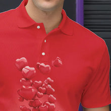 Load image into Gallery viewer, Custom Valentine Day Bowling Red Polo Shirts For Men, Romance Bowling Couple Outfits IPHW8352