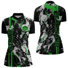 Load image into Gallery viewer, Custom Gray And Green Strike Bowling Women Quarter-Zip Shirts, Bowling League Team Uniform IPHW8862