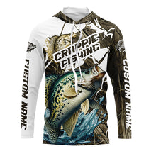 Load image into Gallery viewer, Custom Crappie Fishing Jerseys, Crappie Long Sleeve Fishing League Shirts | Grass Camo IPHW6363