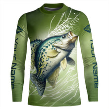 Load image into Gallery viewer, Crappie Fishing Custom Long Sleeve Tournament Shirts, Crappie Skin Fishing Jerseys IPHW6375