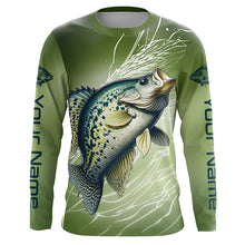 Load image into Gallery viewer, Crappie Fishing Custom Long Sleeve Tournament Shirts, Crappie Skin Fishing Jerseys IPHW6375