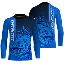 Load image into Gallery viewer, Personalized Skull Fishing Performance Long Sleeve Shirts, Skull Fishing Jerseys | Blue IPHW6379