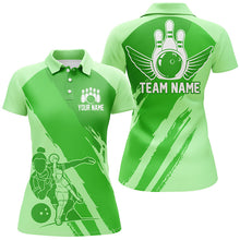 Load image into Gallery viewer, Custom Bowling Shirts For Women, Bowling Queen Team Jerseys, Bowling Girls Shirt | Green IPHW4617