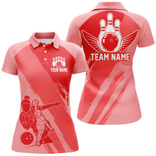 Load image into Gallery viewer, Custom Bowling Shirts For Women, Bowling Queen Team Jerseys, Bowling Girls Shirt | Red IPHW4618