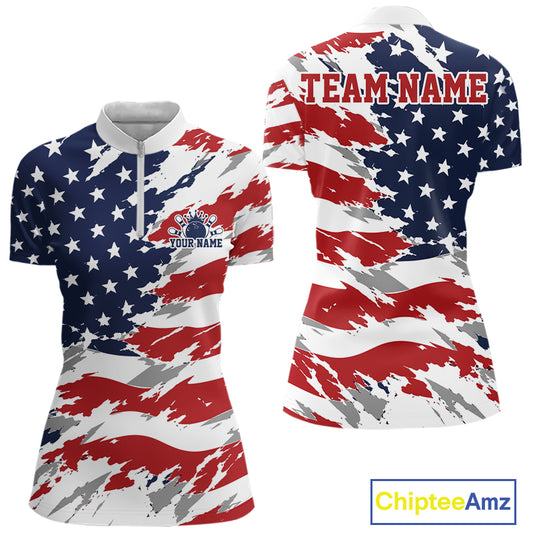 American flag-themed sports jersey with 'Team Name' text on a white background