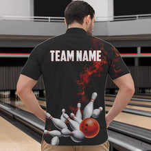 Load image into Gallery viewer, Custom Orange Bowling Quarter-Zip Shirts For Men Bowling Team Jerseys Bowling League Shirts IPHW8881