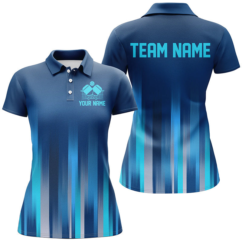 Custom Blue Pickleball Shirts For Women, Pickleball Team Shirt With Name Pickleball Jerseys IPHW7446