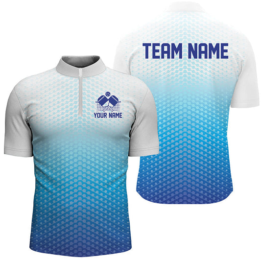 Custom Blue Pickleball Shirts For Men, Pickleball Team Shirt With Name Pickleball Jerseys IPHW7447