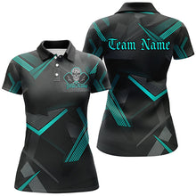 Load image into Gallery viewer, Black And Blue Custom Skull Pickleball Shirts For Women, Halloween Pickleball Outifts Gifts IPHW7450