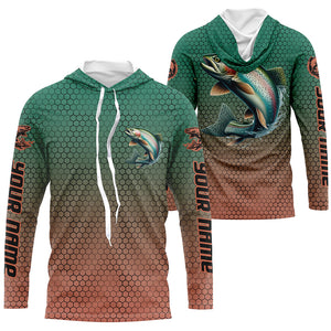 Rainbow Trout Fishing Custom Long Sleeve Tournament Fishing Shirts, Trout Fisherman Fishing Jerseys IPHW6416