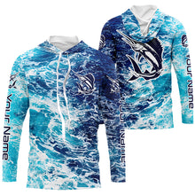Load image into Gallery viewer, Custom Sailfish Saltwater Fishing Shirts, Sailfish Long Sleeve Perofmance Fishing Shirts IPHW6418