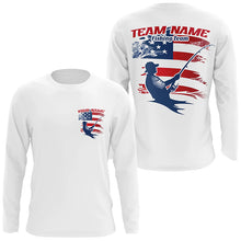 Load image into Gallery viewer, Custom Patriotic Fisherman Long Sleeve Tournament Fishing Shirts, Patriotic Fishing Team Jerseys IPHW6609