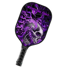 Load image into Gallery viewer, Purple Flame Skull Custom Pickleball Paddle For Men And Women, Halloween Pickleball Gifts Pickleball Rackets IPHW7475