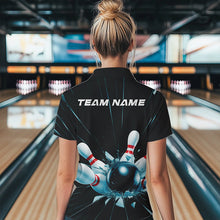 Load image into Gallery viewer, Custom Break Glass Bowling Polo Shirts For Women, Bowling League Shirt Team Uniform IPHW8900