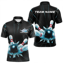 Load image into Gallery viewer, Custom Break Glass Bowling Polo Shirts For Men, Bowling League Shirt Team Uniform IPHW8900