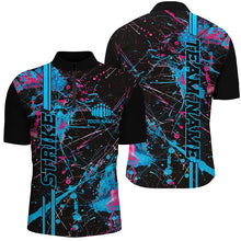 Load image into Gallery viewer, Custom Blue And Pink Strike Bowling Shirts For Men And Women, Camo Bowling Team Jerseys IPHW6428