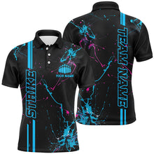Load image into Gallery viewer, Custom Blue And Pink Strike Bowling Shirts For Men And Women, Camo Bowling Team Jerseys IPHW6429