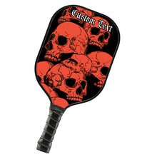Load image into Gallery viewer, Black And Orange Skulls Customized Picklebal Paddle, Team Pikcleball Paddles Halloween Pickleball Gifts IPHW7488