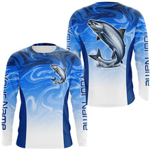 Load image into Gallery viewer, Custom Chinook Salmon Long Sleeve Performance Fishing Shirts, Salmon Saltwater Fishing Jerseys IPHW6093