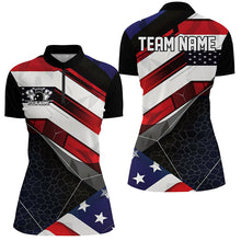 Load image into Gallery viewer, Personalized American Flag Bowling Polo Shirts For Women And WoWomen,  IPHW6961