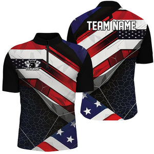 Personalized American Flag Bowling Polo Shirts For Men And Women,  IPHW6961