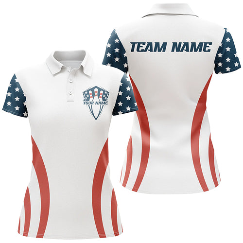Custom American Flag Bowling Team Jerseys, Patriotic Bowling Tournament Bowling Team Shirts IPHW6613