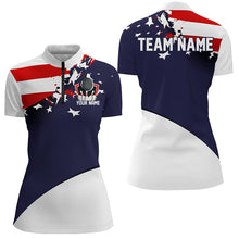 Load image into Gallery viewer, Custom American Flag Bowling Jerseys For Women, Patriotic Bowling Shirts IPHW6968