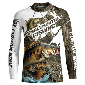 Custom Smallmouth Bass Fishing Long Sleeve Tournament Fishing Shirts, Smallmouth Fishing Jerseys IPHW6453