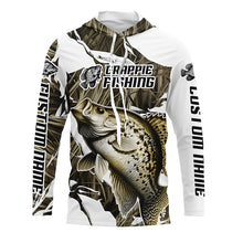 Load image into Gallery viewer, Grass Camo Custom Crappie Fishing Long Sleeve Tournament Fishing Shirts, Crappie Fishing Apparel IPHW6460
