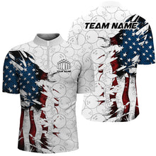 Load image into Gallery viewer, Vintage American Flag Custom Patriotic Bowling Shirts For Men And Women, Outfits Bowling IPHW6984