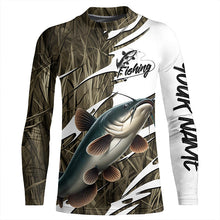 Load image into Gallery viewer, Catfish Fishing Custom Camo Long Sleeve Fishing Shirts, Catfish Fishing Tournament Apparel IPHW7197