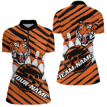 Load image into Gallery viewer, Custom Tiger Bowling Shirts For Women, Tiger Bowling Team Shirt Bowler Uniform Outfits IPHW7981