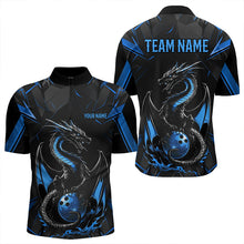 Load image into Gallery viewer, Custom Multi-Color Dragon Bowling Quarter-Zip Shirts For Men, Team Uniform 7312IPHW