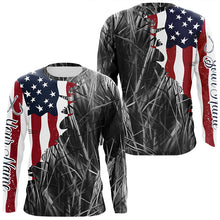 Load image into Gallery viewer, Custom Patriotic Camouflage Long Sleeve Fishing Shirts, Personalized Fishing Jerseys | Gray Camo IPHW6998