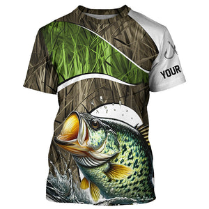 Personalized Crappie Fishing Camo Long Sleeve Fishing Shirts, Crappie Fishing Jerseys IPHW7200