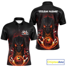 Load image into Gallery viewer, Custom Dragon Bowling Team Men Polo Shirt, Dragon Bowling Jersey Bowlers Outfit IPHW10271