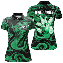 Load image into Gallery viewer, Green Camo Custom Bowling Team Shirts For Women, Bowling Tournament Jerseys IPHW6490