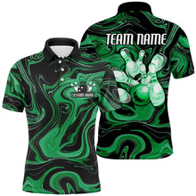 Load image into Gallery viewer, Green Camo Custom Bowling Team Shirts For Men And Women, Bowling Tournament Jerseys IPHW6490