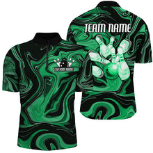 Load image into Gallery viewer, Green Camo Custom Bowling Team Shirts For Men And Women, Bowling Tournament Jerseys IPHW6490