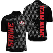 Load image into Gallery viewer, Customize Name Strike Bowling Shirts For Men And Women, Flame Bowling Balls Bowler Outfits | Red IPHW6501