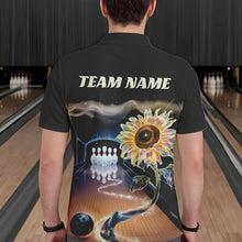 Load image into Gallery viewer, Custom Sunflower Bowling Polo Shirts For Men, Sunflower Bowling Tournament Team Shirt IPHW8437