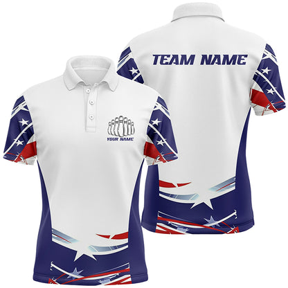Personalized Patriotic Bowling Shirts For Men And Women, Ameircan Flag Bowling Team Jersey Styles IPHW6671