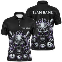 Load image into Gallery viewer, Multi-Color Custom Skull Bowling Shirts For Men And Women, Unisex Flame Bowling Team Shirts For Bowlers IPHW5926