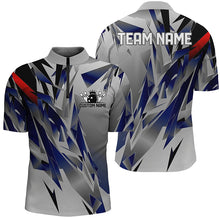 Load image into Gallery viewer, Blue And Gray Custom Name Unisex Bowling Team Shirts, Bowling Tournament Jerseys For Bowlers Gift IPHW6188