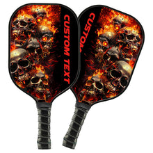 Load image into Gallery viewer, Red Flame Custom Skull Pickleball Paddle For Team, Halloween Pickleball Gifts For Men And Women IPHW7246