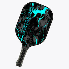 Load image into Gallery viewer, Cyan Blue Paint Splatter 3D Printed Custom Pickleball Paddles, Pickleball Gifts For Men And Women IPHW7223
