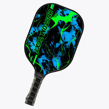 Load image into Gallery viewer, Blue And Green Paint Splatter 3D Printed Custom Pickleball Paddles, Pickleball Gifts For Men And Women IPHW7224