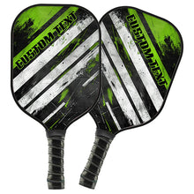 Load image into Gallery viewer, Black And Green Custom Pickleball Paddle For Pickleball Team Members,  Personalized Pickleball Racket Gifts IPHW7229