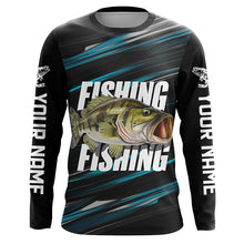 Load image into Gallery viewer, Largemouth Bass Fishing Custom Long Sleeve Tournament Shirts, Men And Women Bass Fishing Jerseys IPHW6682