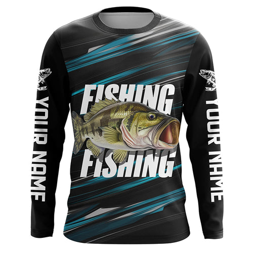 Largemouth Bass Fishing Custom Long Sleeve Tournament Shirts, Men And Women Bass Fishing Jerseys IPHW6682